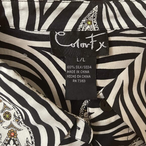 Silk button up blouse by ColorFx - Picture 5 of 6